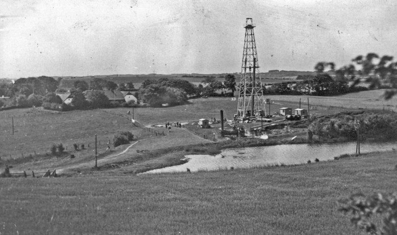 Today’s date: First drilling for oil
