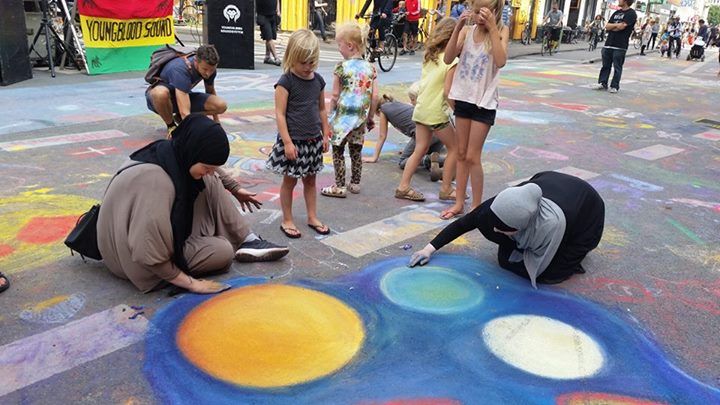 Nørrebro chalk drawing sets new Guinness world record