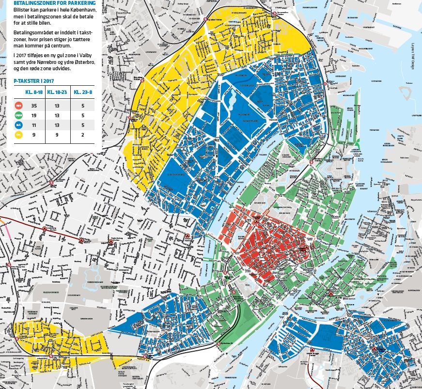 Paid parking zone in Copenhagen to be expanded