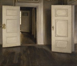 Vilhelm Hammershøi, Hvide døre eller Åbne døre, 1905, Davids Samling, København