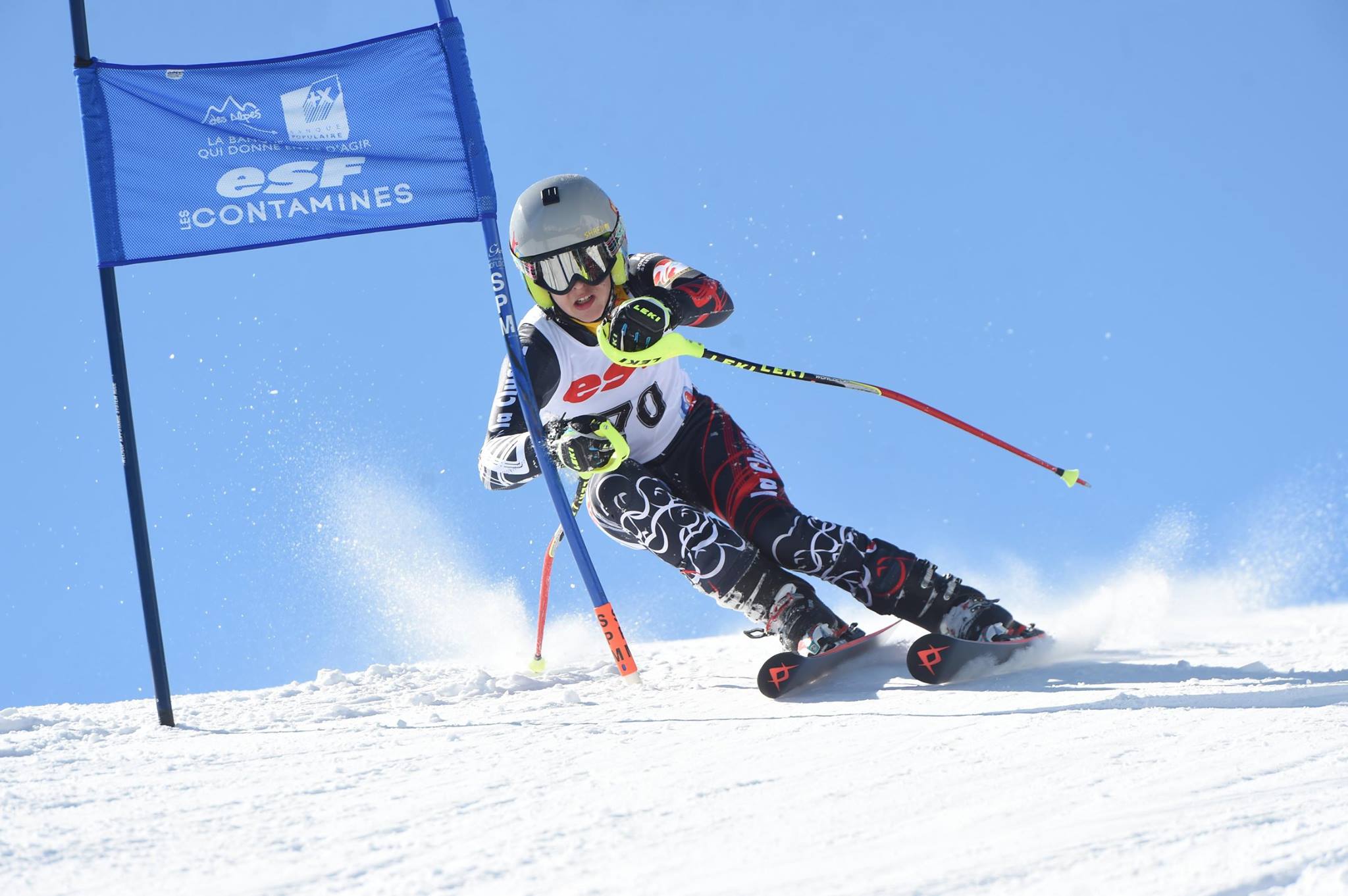 Nothing downhill about this CIS skier!
