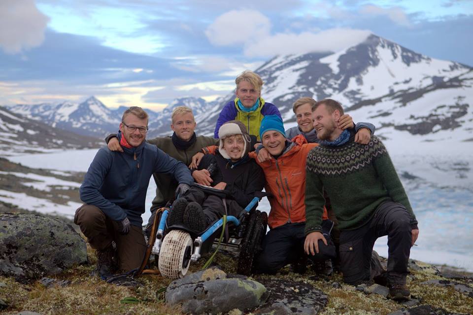 Danes help handicapped friend scale highest Nordic peak