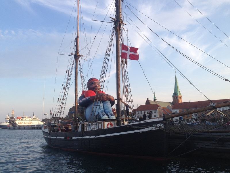 Refugee art dropping anchor in Copenhagen today