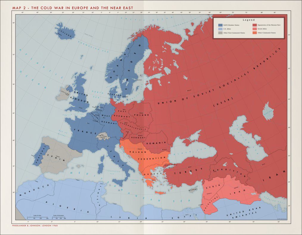 Map in Danish textbook rewrites the history of the Cold War