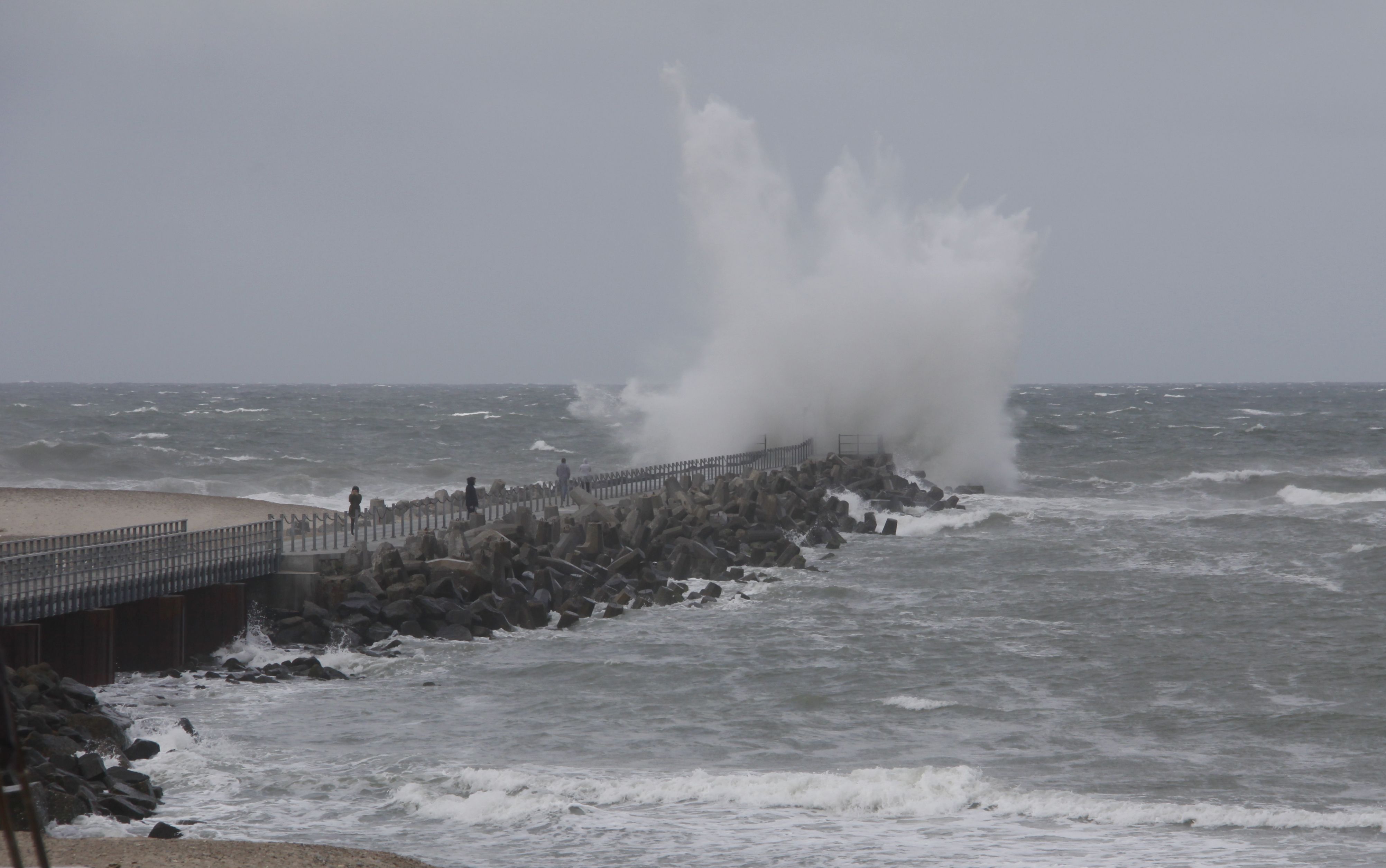 Storm-force winds thrashing Denmark today