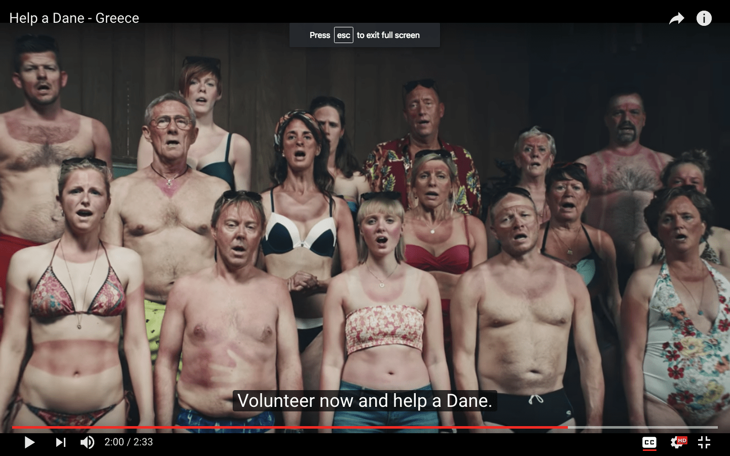 Strange video implores residents of sunny climes to help pale-skinned Danes avoid sunburn