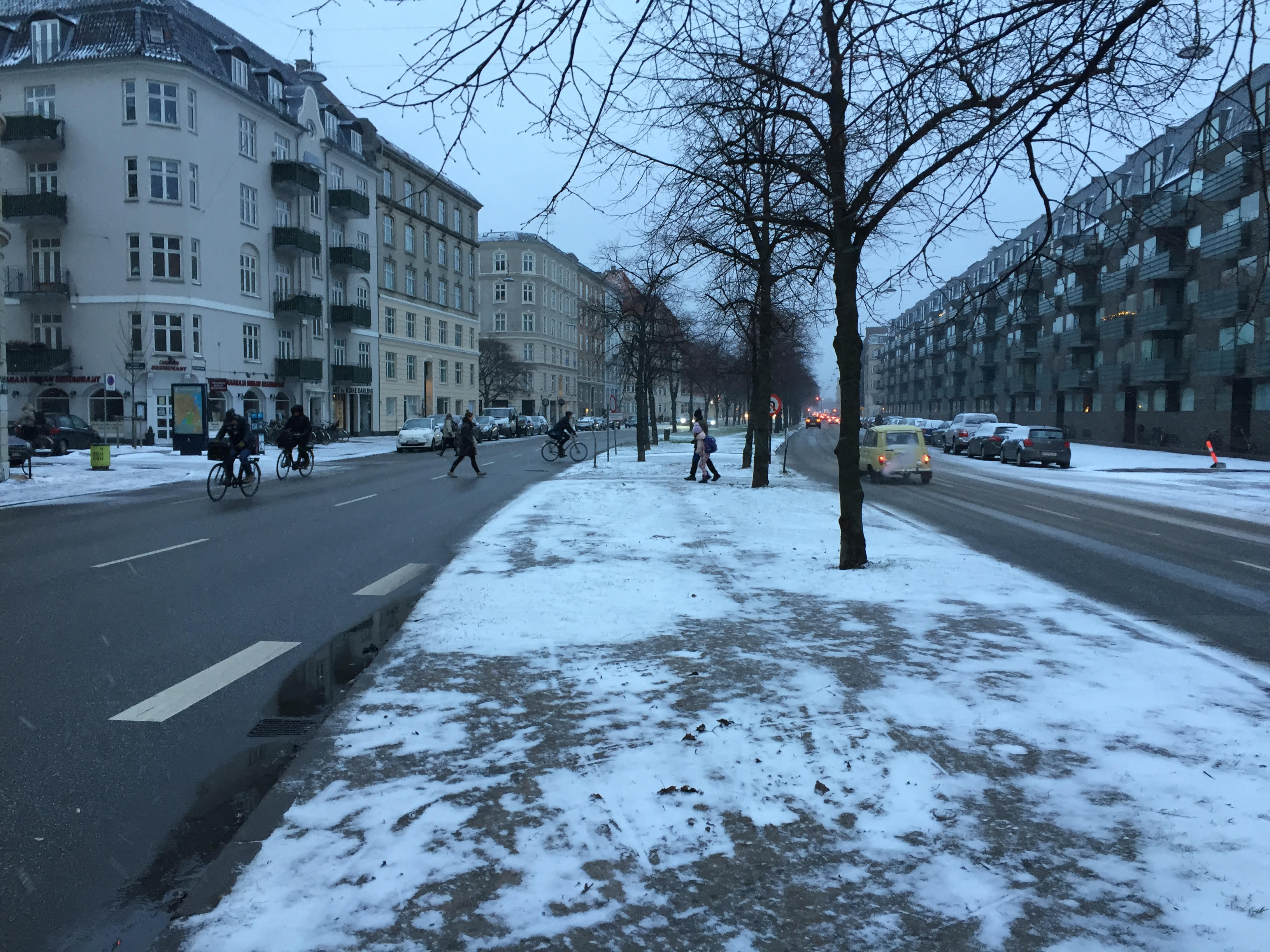 Snow brings slick roads to most of Denmark