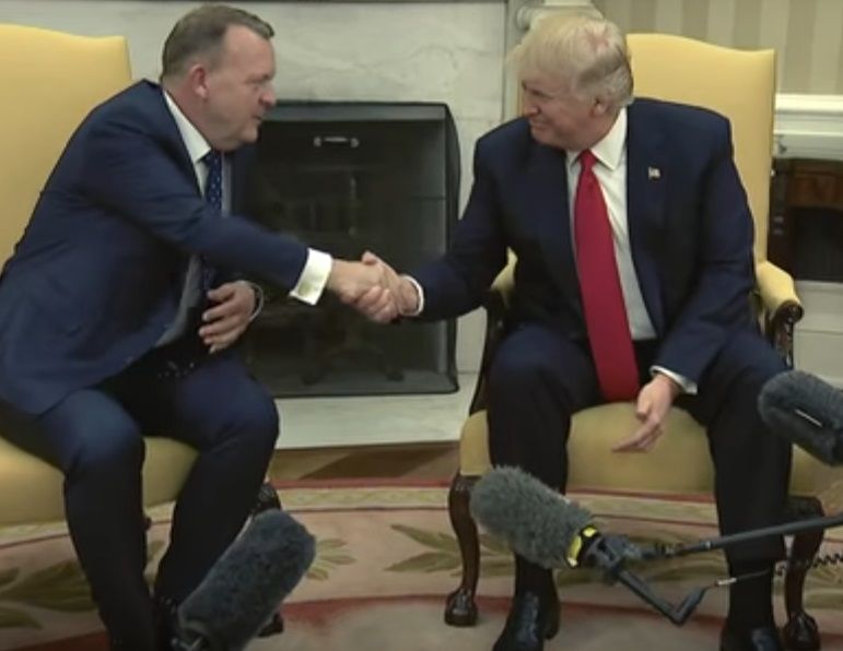 Now that’s a handshake! Løkke positive following Trump meeting