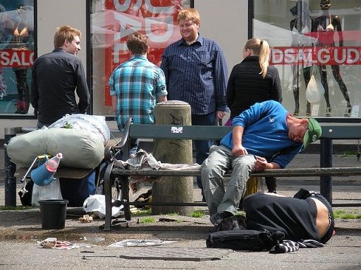 Numbers of homeless in Denmark are on the rise