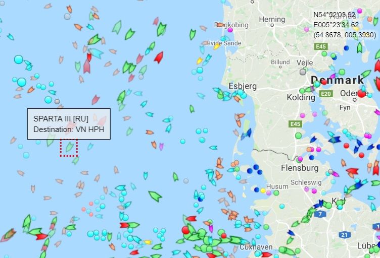 Russian ships secretly transporting hazardous goods in Danish waters