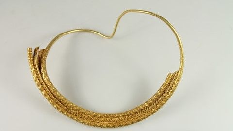 Old golden necklace found in Jutland