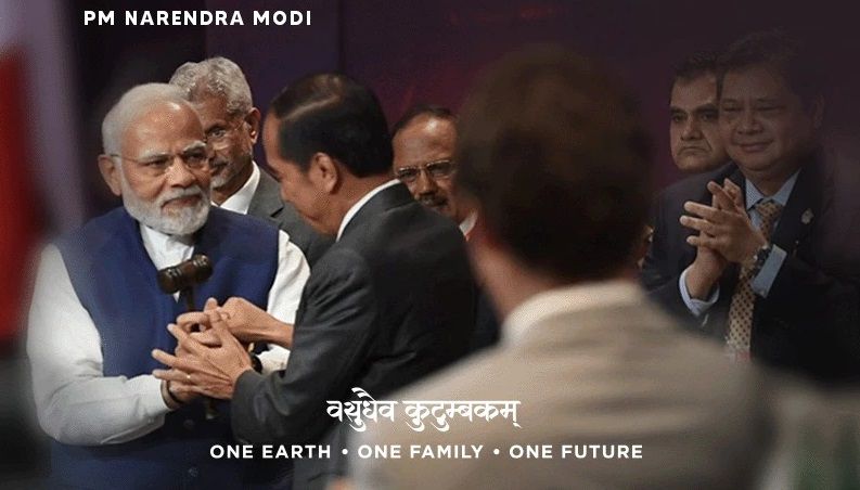 Der indische Staatschef Narendra Modi denkt über die Zukunft der Erde nach, während sein Land die G20-Präsidentschaft übernimmt