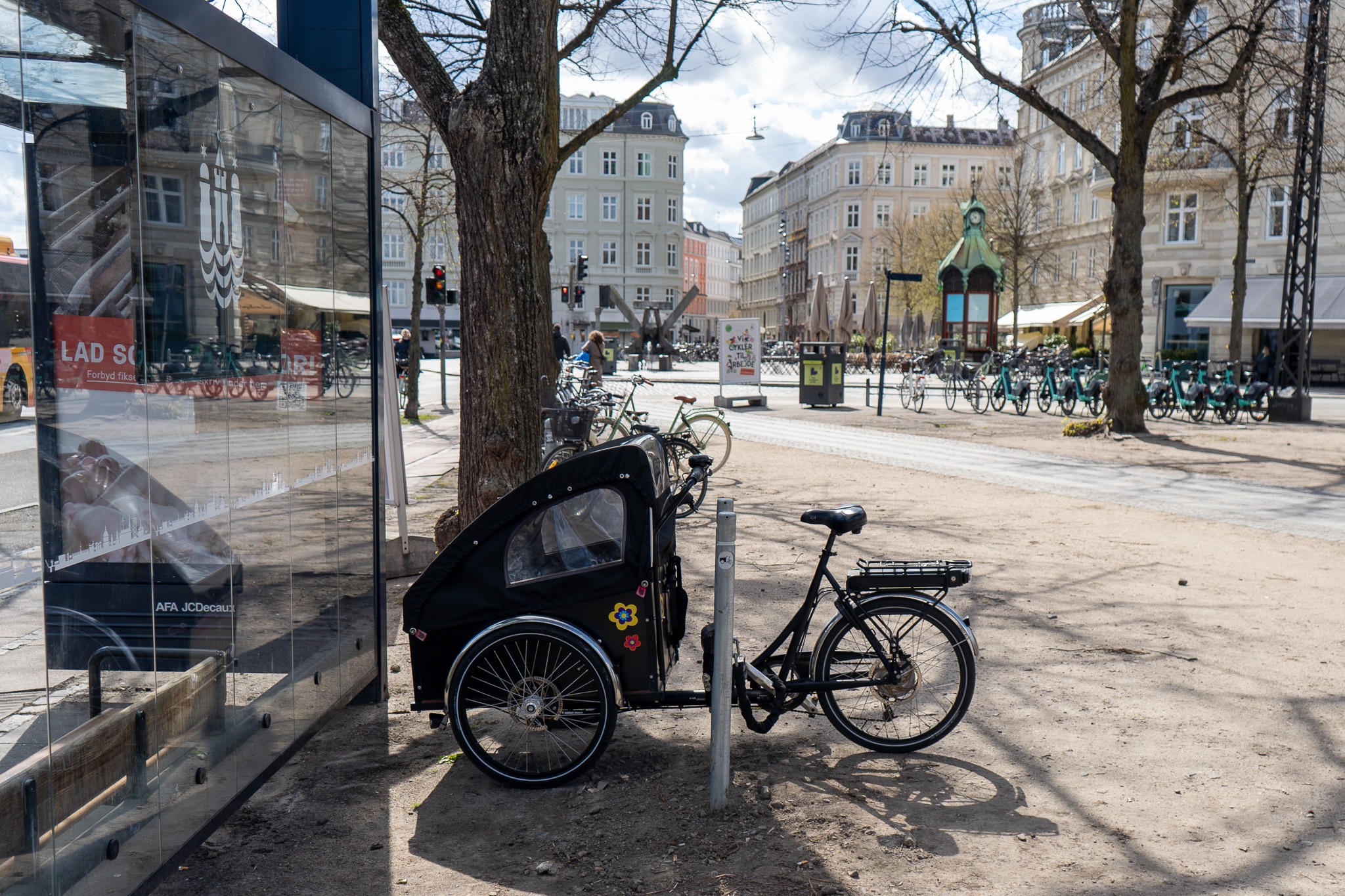 First cargo bike parking stands popping up in Copenhagen