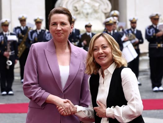 Mette Frederiksen and Giorgia Meloni meeting in Rome to discuss migration